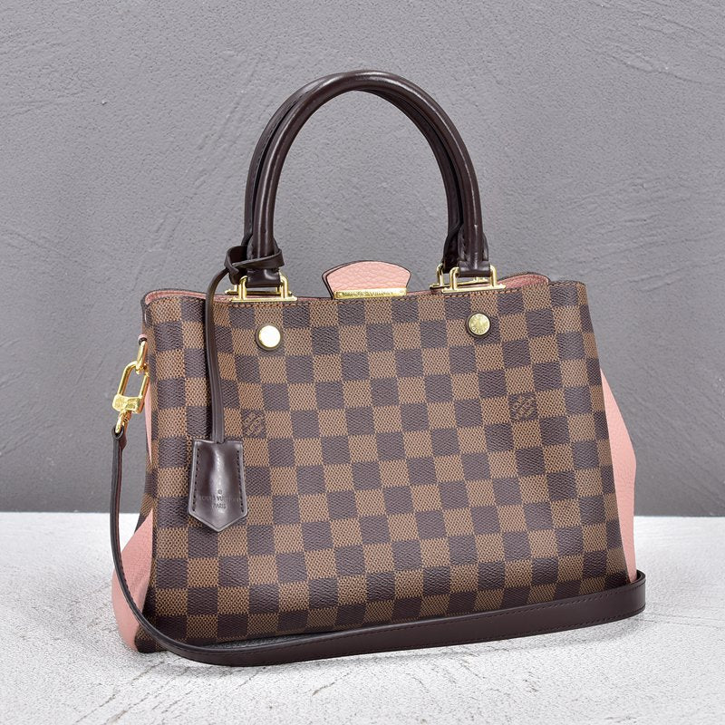 Louis Vuitton, Bags, Louis Vuitton Brittany Damier Ebene Magnolia Pink  Bag