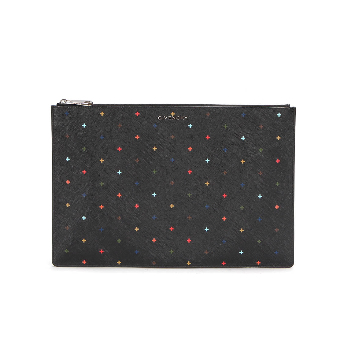 Printed Leather Clutch Bag