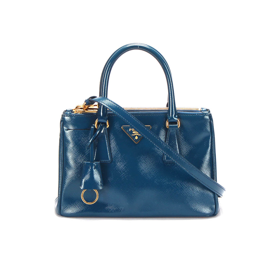 Saffiano Vernice Double Zip Galleria Tote Bag