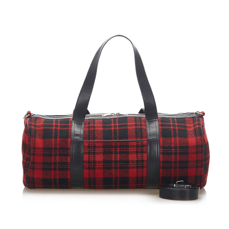 Plaid Wool Shoulder Bag