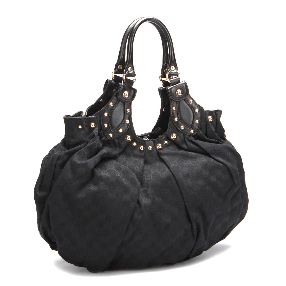 GG Canvas Studded Pelham Large Hobo Bag 203623