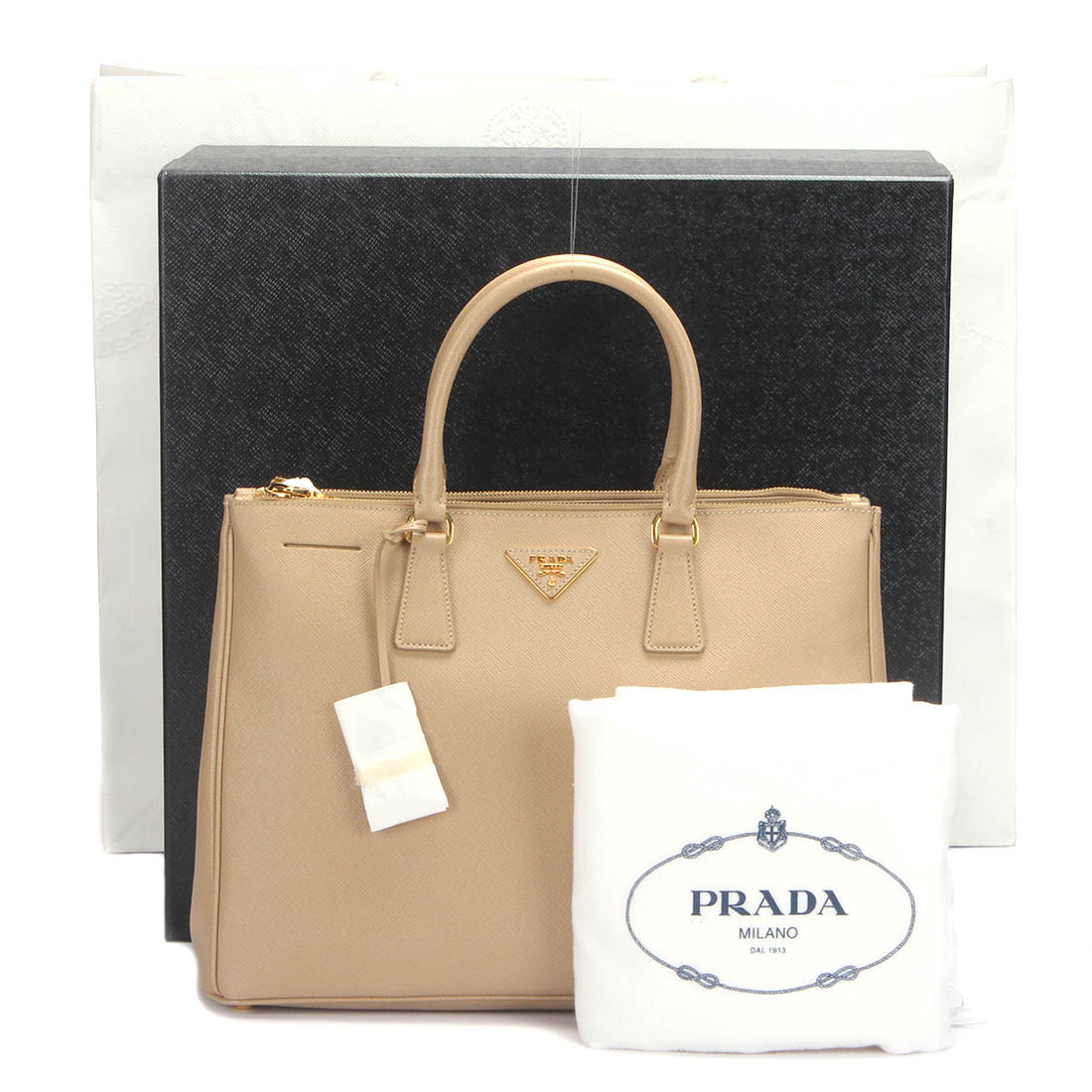 Saffiano Double Zip Galleria Tote Bag