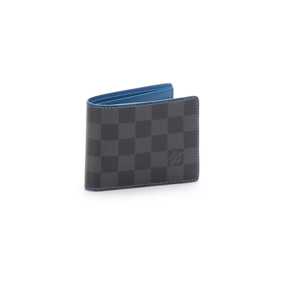 Buy Louis Vuitton Damier Graphite Canvas Blue Slender Wallet N64033 at