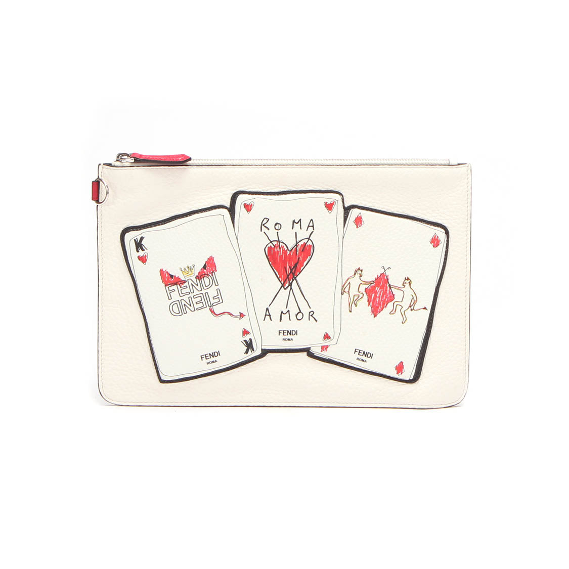 Playing Cards Leather Clutch