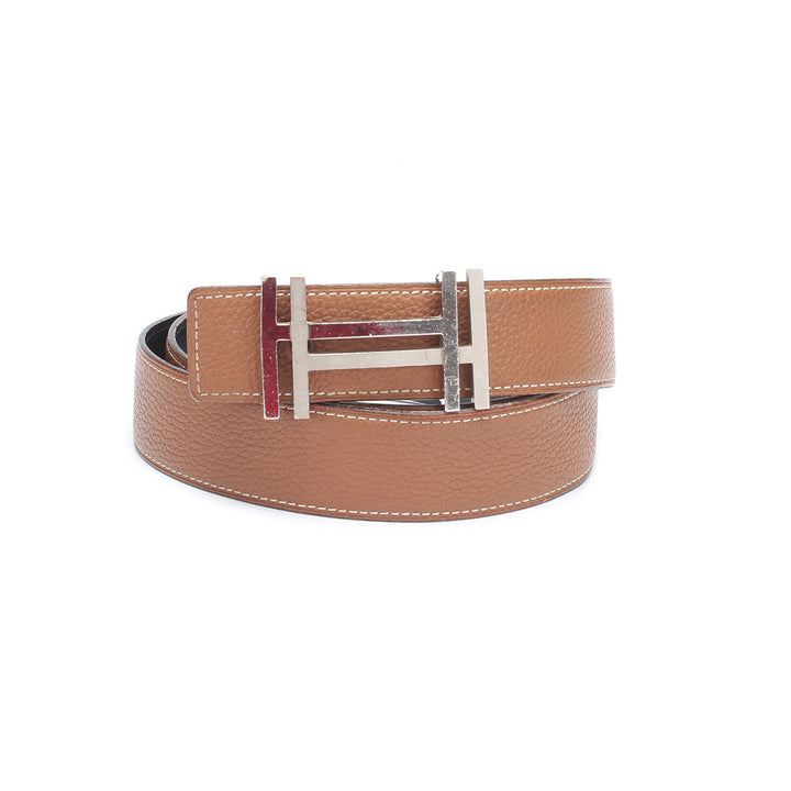 H au Carre Leather Belt