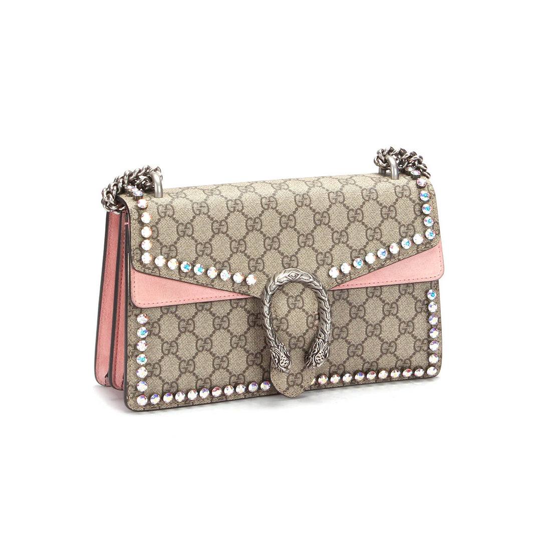 Small Crystal-Embellished GG Supreme Dionysus Shoulder Bag 400249