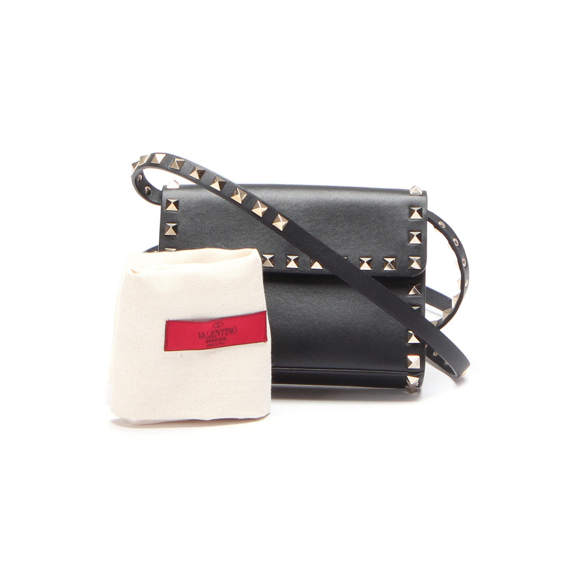 Leather Mini Rockstud Crossbody Bag