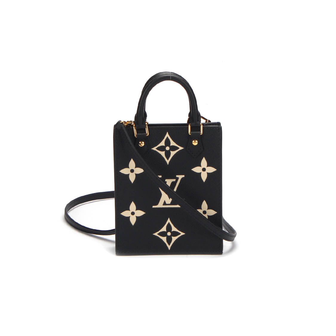 Louis Vuitton Monogram Empreinte Petit Sac Plat Leather Crossbody Bag M57937 in Excellent condition