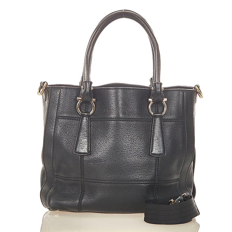 Gancini Leather Shoulder Bag