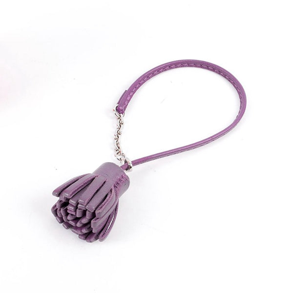 Leather Tassel Bag Charm