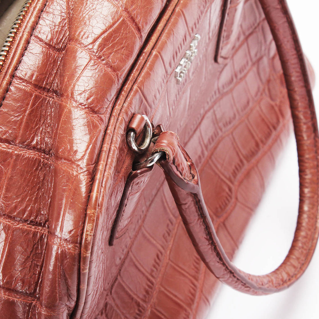 Crocodile Bauletto Handbag