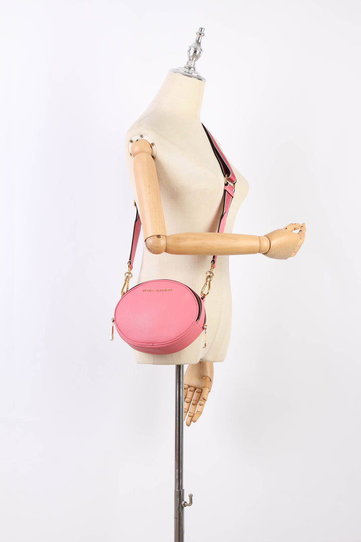 Round Leather Crossbody Bag