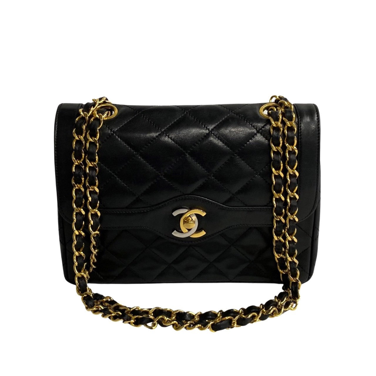 Chanel Paris Double Flap Bag Leather Crossbody Bag in Good condition