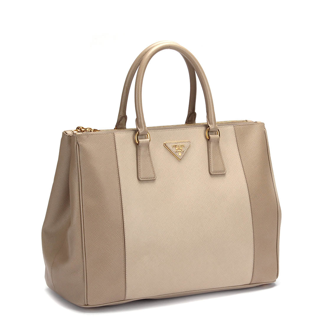 Saffiano Double Zip Galleria Tote Bag