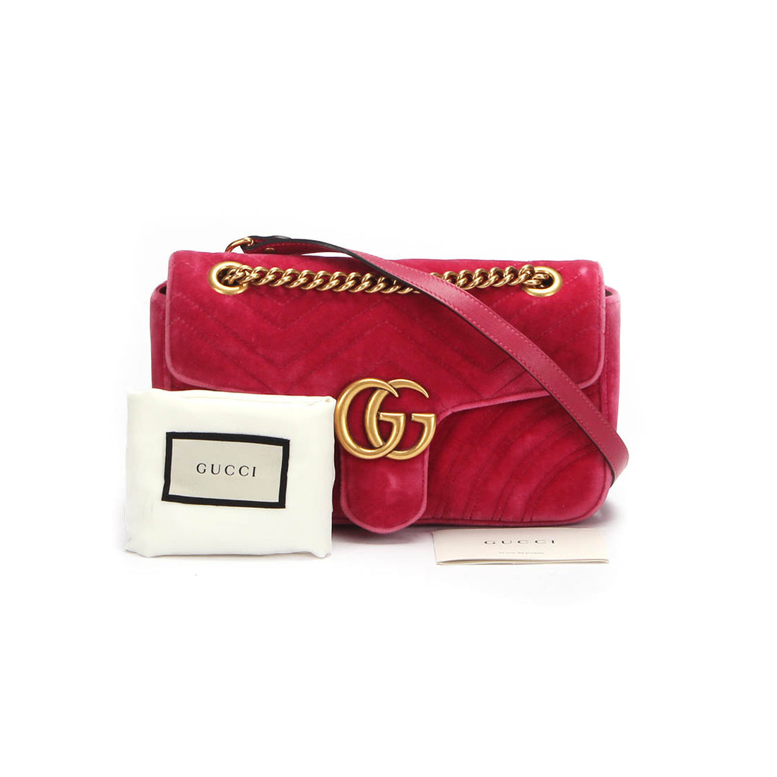 Small GG Marmont Velvet Shoulder Bag 443497