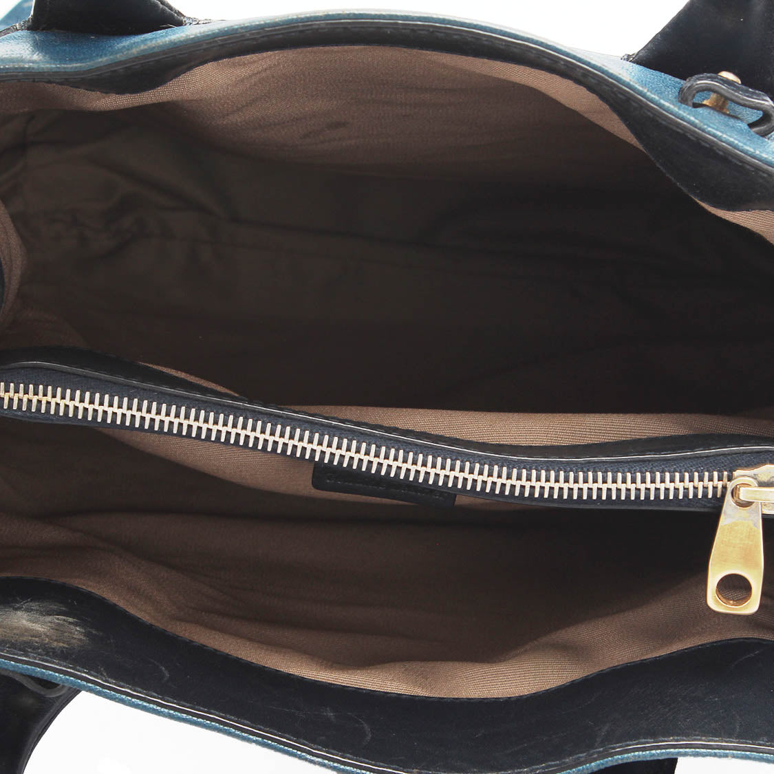 Bicolor Leather Handbag