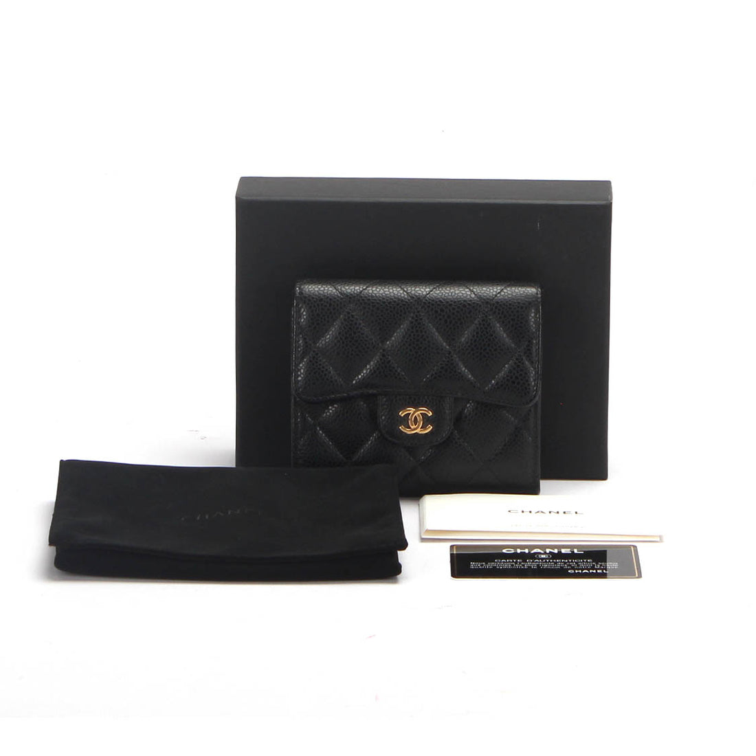 Caviar Compact Flap Wallet