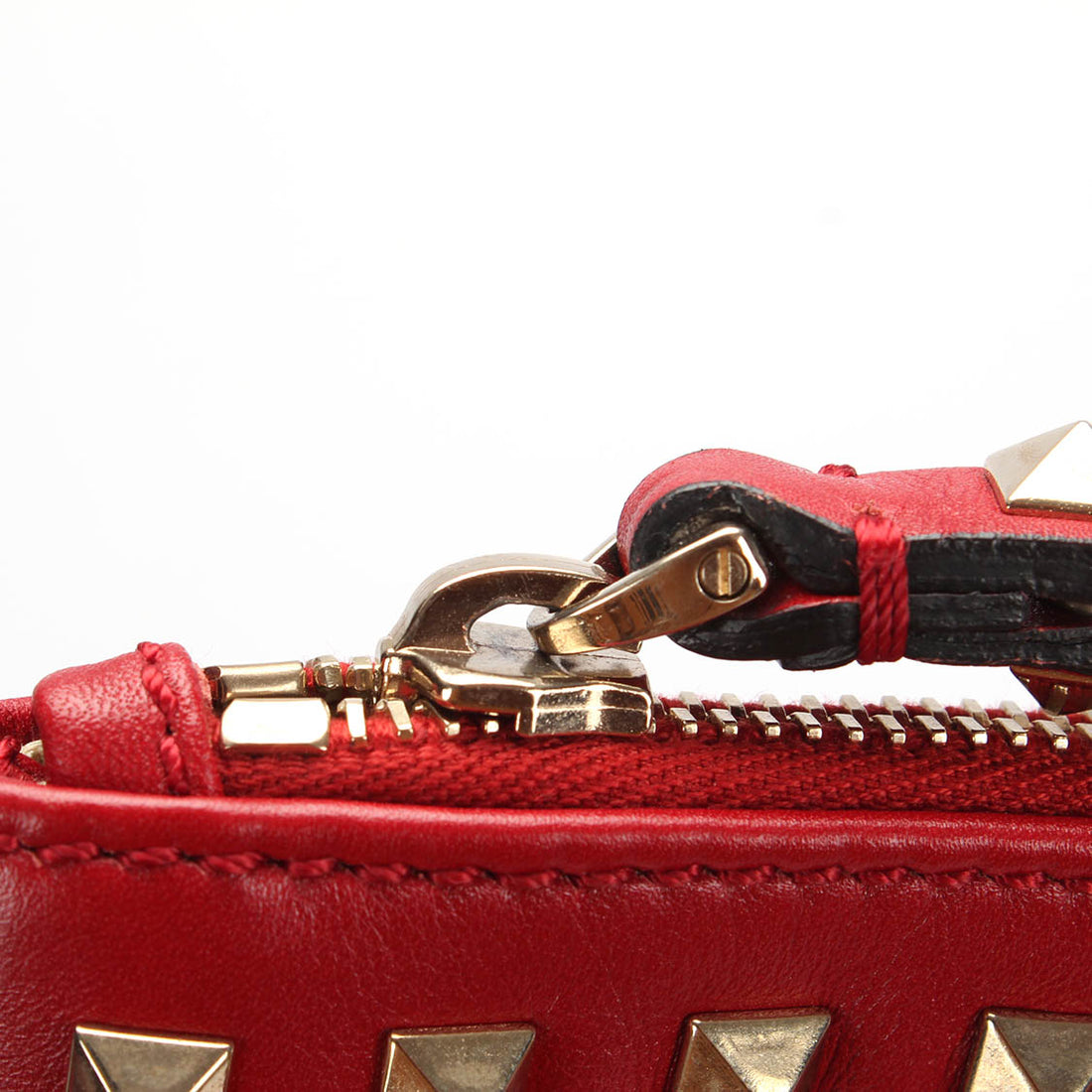 Rockstud Leather Clutch Bag