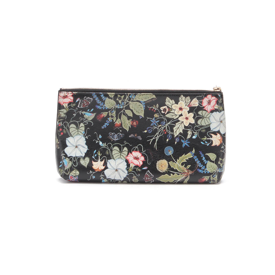 Floral Busta Grande Leather Clutch 338815