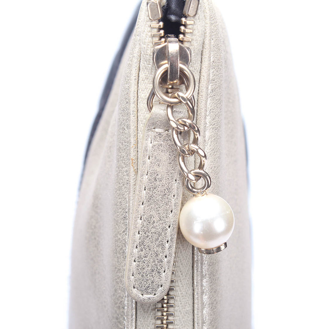 Quilted Bicolor Pearl Clutch