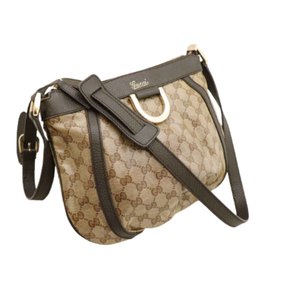 Gucci GG Crystal Abbey D-Ring Crossbody Bag Canvas Crossbody Bag 265691 in Good condition