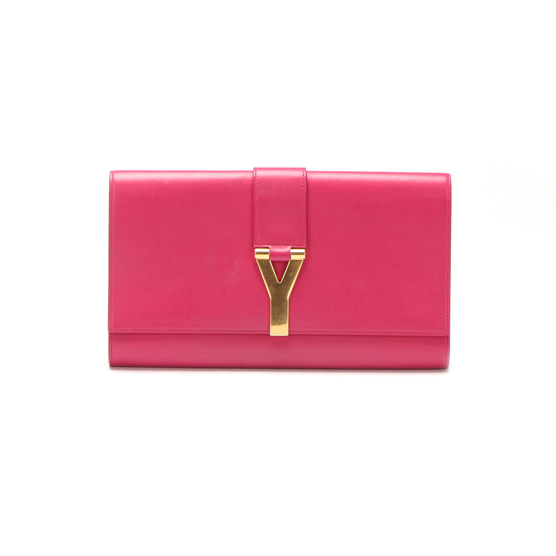 Yves Saint Laurent Ligne Y Leather Clutch Bag Leather Clutch Bag 311213 in Good condition