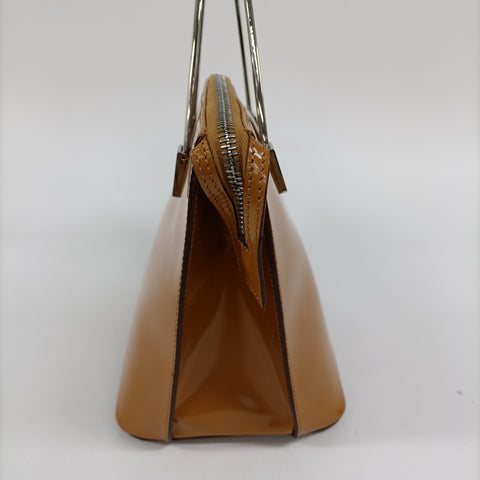 Leather Metal Handle Bag