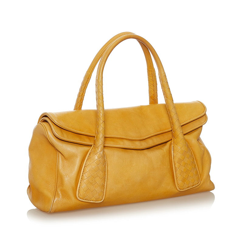 Intrecciato Trimmed Leather Handbag 144921