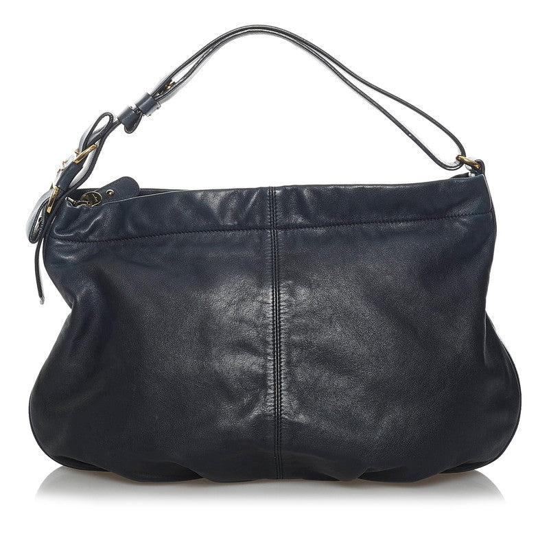 Leather Bow Shoulder Bag AU-21 D337