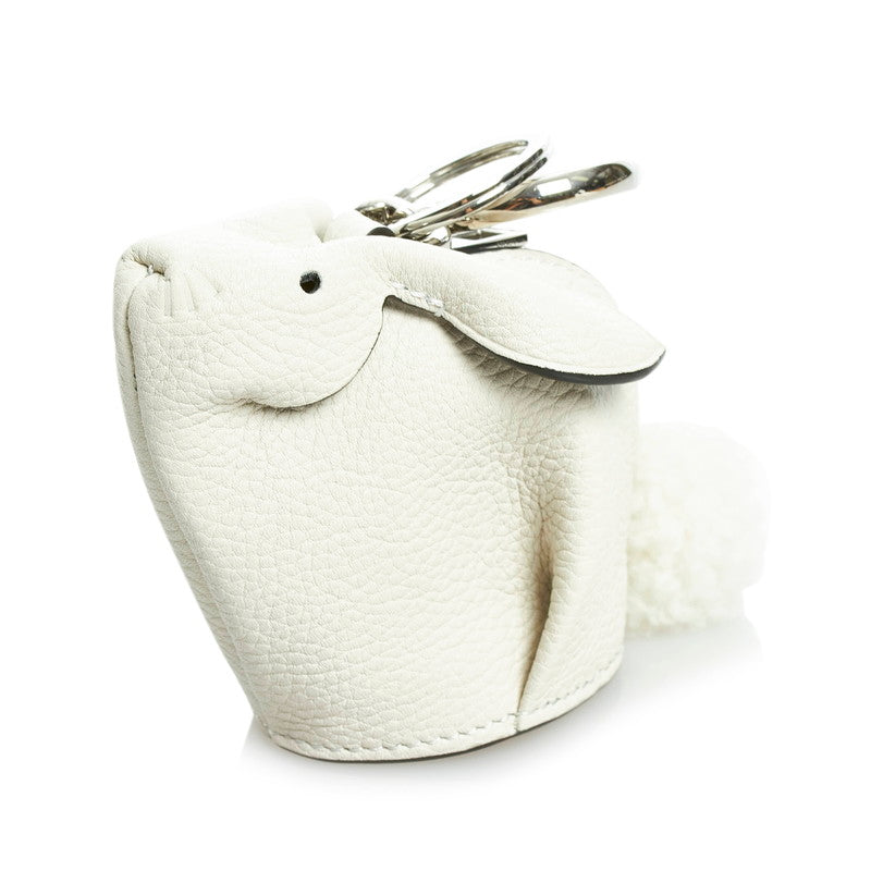 Leather Bunny Coin Case with Keychain
