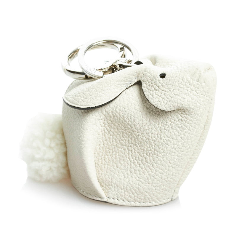 Leather Bunny Coin Case with Keychain