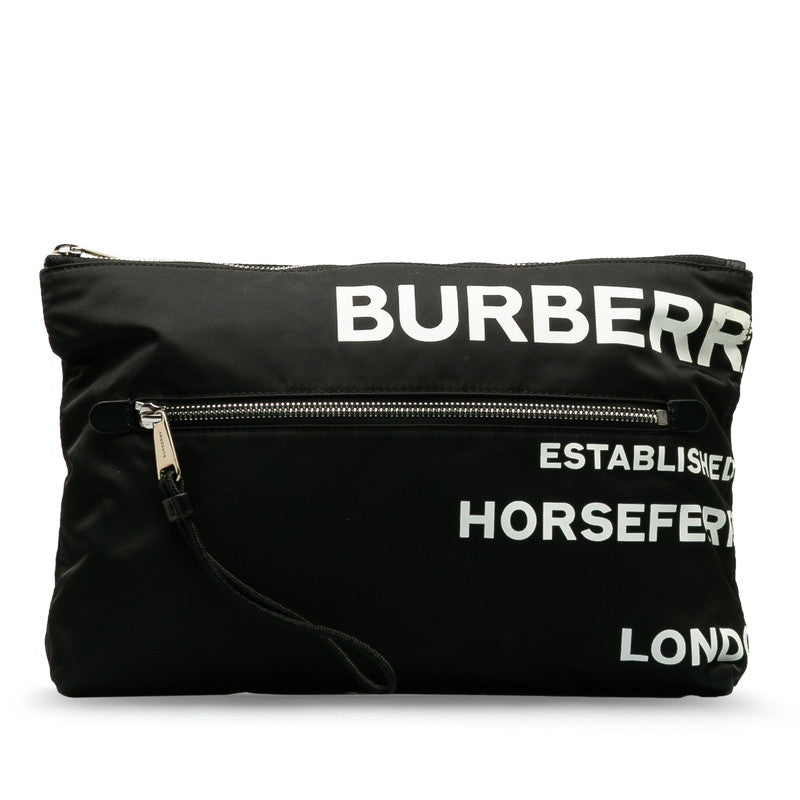 Burberry Horseferry Print Nylon Clutch Canvas Clutch Bag 8014756 in Excellent condition