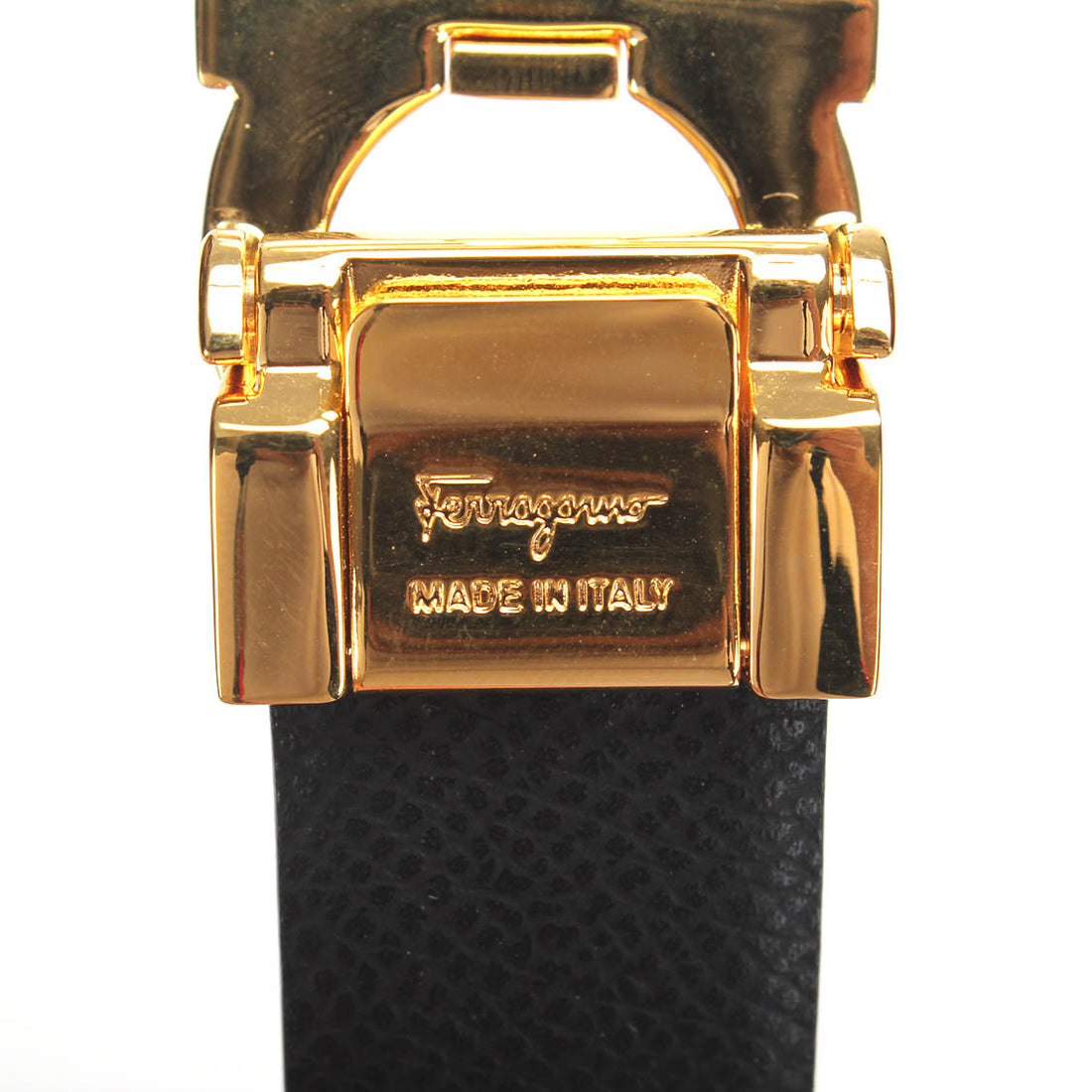 Gancini Leather Belt