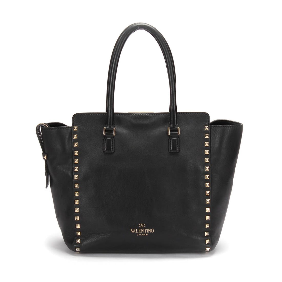 Rockstud Leather Tote Bag