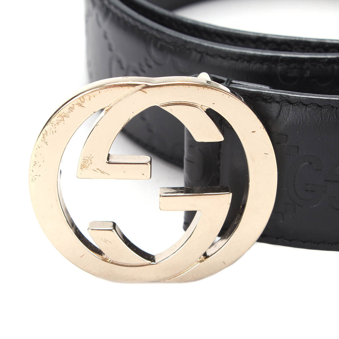 Interlocking GG Guccissima Belt