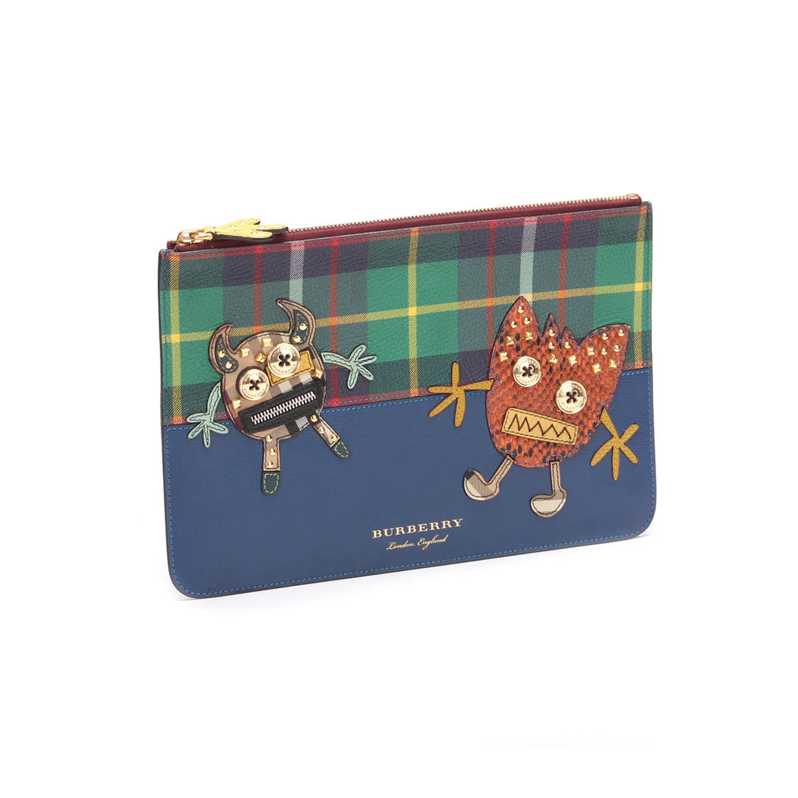 Leather Monster Patch Clutch