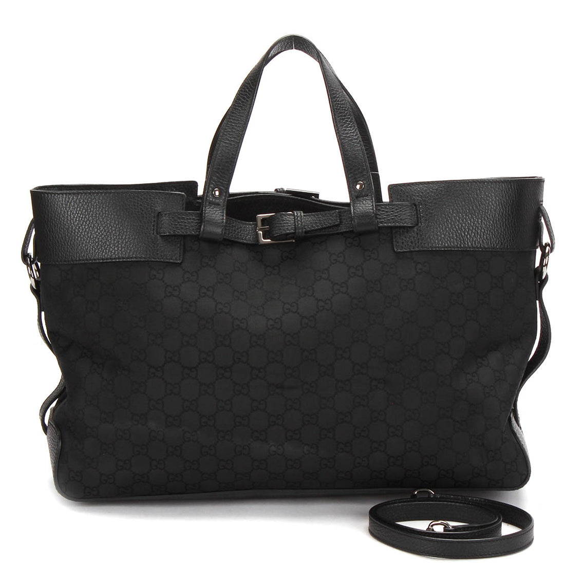 GG Canvas Buckle Tote 336663