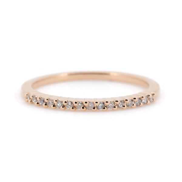 4°C Ladies' Diamond Ring Size 6 in K18 Pink Gold