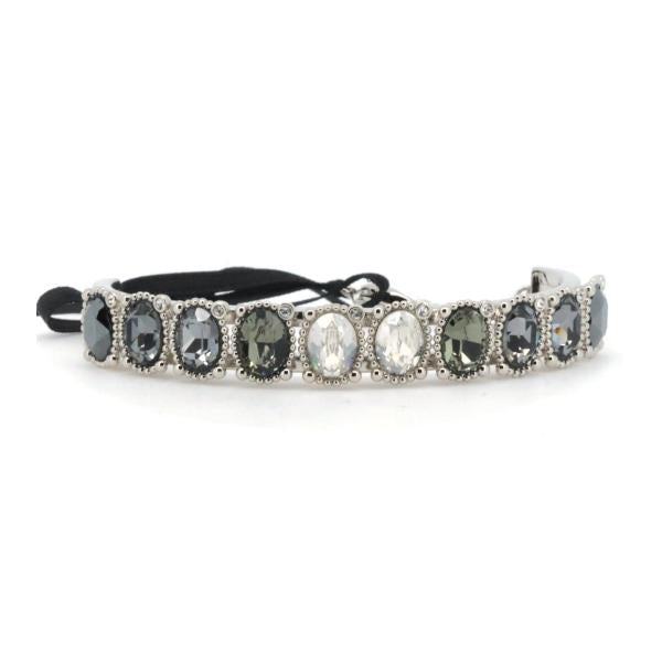 Swarovski Silver Bangle with Crystal, Ladies' Silver Bracelet