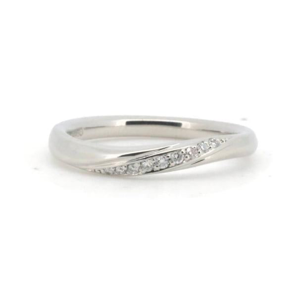 [LuxUness]  4℃ Diamond Ring, Platinum PT950, Size 8, Women's, Silver, Pre-owned in Excellent condition