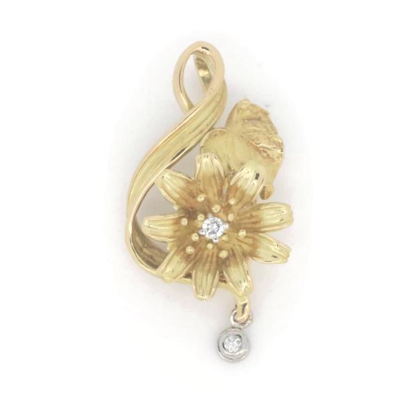 Nobuko Ishikawa Diamond Pendant in K18 Yellow Gold & PT900 Platinum for Women