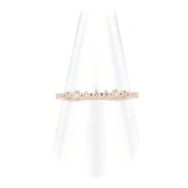 Canal 4℃ Women's Pinky Ring, Diamond Embellished, Crafted in K10 Pink Gold, Size 1