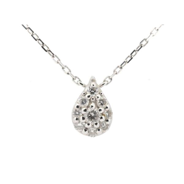 4°C Diamond Necklace, Ladies', in K18 White Gold - Used, Second-Hand