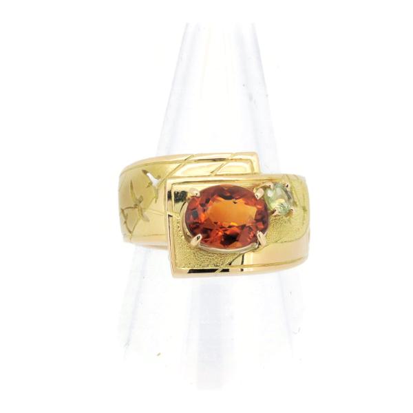 Ikeda Keiko AK Collection Citrine Ring in K18 Yellow Gold, 1.77ct, Size 13 - Second-hand