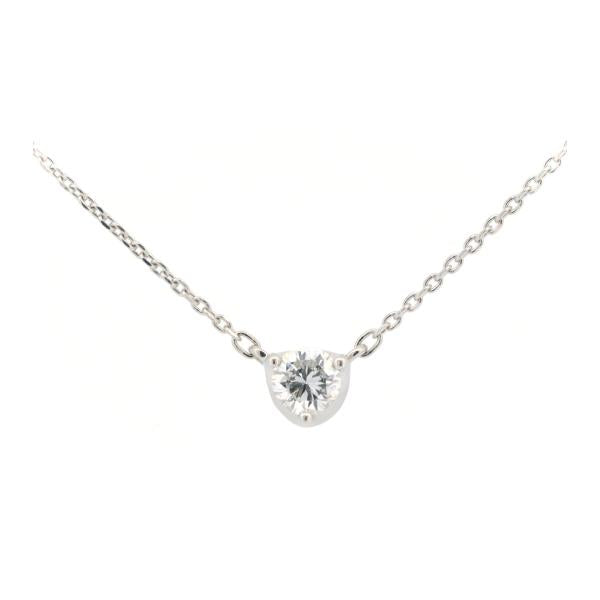 YONDO C Diamond Necklace 0.176ct in PT850 Platinum for Ladies - Used