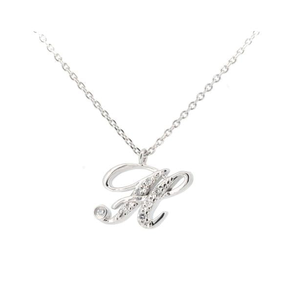 [LuxUness]  "Vandome Aoyama Diamond Necklace, K18 White Gold & Diamond, Silver for Women [Preowned]" in Excellent condition