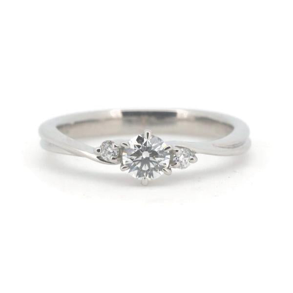 Lazare Dual Diamond Ring 0.24ct, 0.04ct in Platinum PT950, Size 8 (Pre-owned, Silver, Ladies)