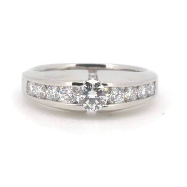 "MONNICKENDAM Platinum PT900 Diamond Ring 0.270ct & 0.45ct Size 8.5 for Women - Preowned"
