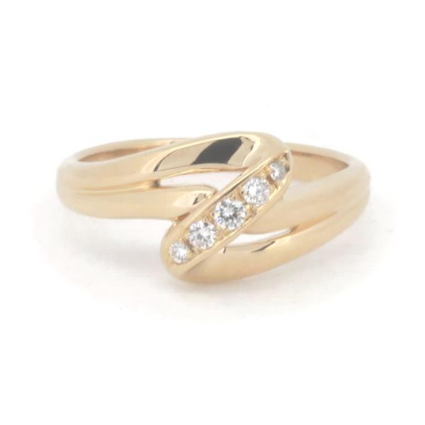 [LuxUness]  POLA Diamond Ring 0.11ct in 18K Yellow Gold (Size 16) for Women - Pre-owned in Excellent condition