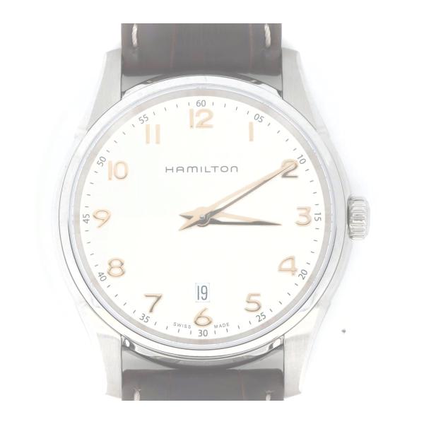 Hamilton  Hamilton Jazzmaster Men's Watch H385111 in Stainless Steel/Leather - White, Pre-Owned H385111 in Excellent condition